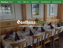 Tablet Screenshot of gasthaus-reif.de